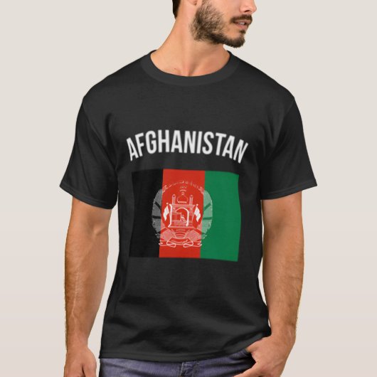アフガニスタン国旗アフガニスタン Tシャツ (正面)