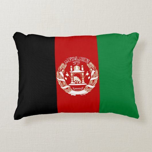 アフガニスタン国旗 アクセントクッション (正面)