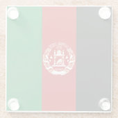 アフガニスタン国旗 ガラスコースター (裏面)