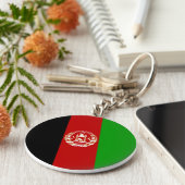 アフガニスタン国旗 キーホルダー (側面)