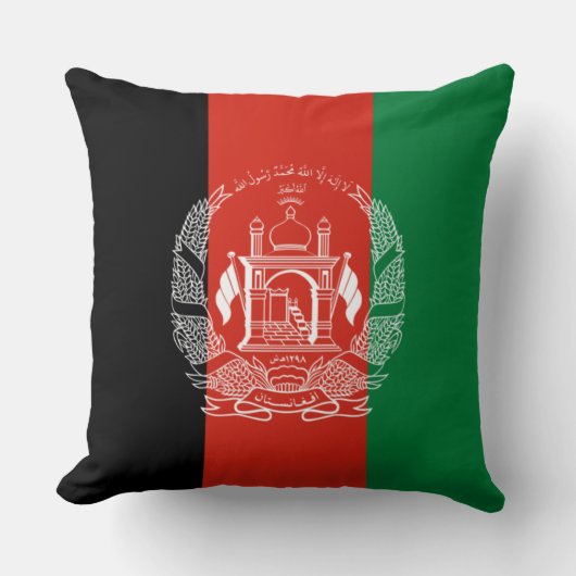 アフガニスタン国旗 クッション (正面)
