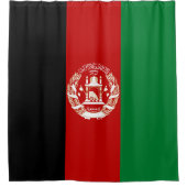 アフガニスタン国旗 シャワーカーテン (正面)