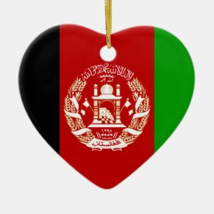アフガニスタン国旗 セラミックオーナメント
