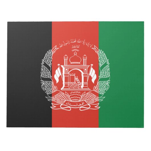 アフガニスタン国旗 ノートパッド (正面)