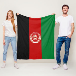 アフガニスタン国旗 フリースブランケット