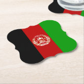 アフガニスタン国旗 ペーパーコースター (アングル)