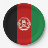 アフガニスタン国旗 ペーパープレート (正面)