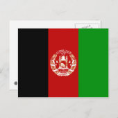アフガニスタン国旗 ポストカード (正面/裏面)