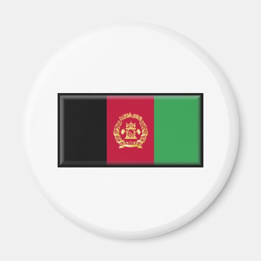 アフガニスタン国旗 マグネット (正面)