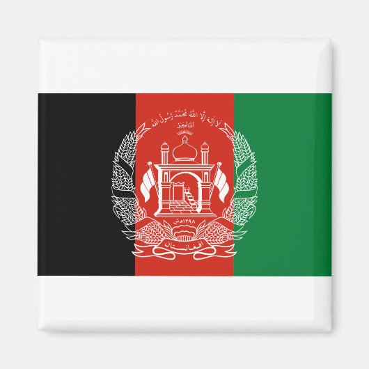 アフガニスタン国旗 マグネット (正面)
