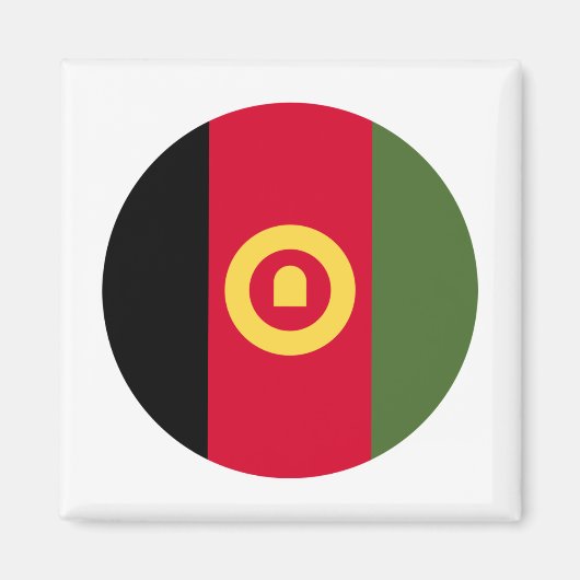 アフガニスタン国旗 マグネット (正面)