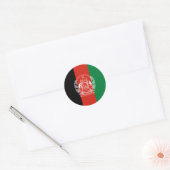 アフガニスタン国旗 ラウンドシール (封筒)