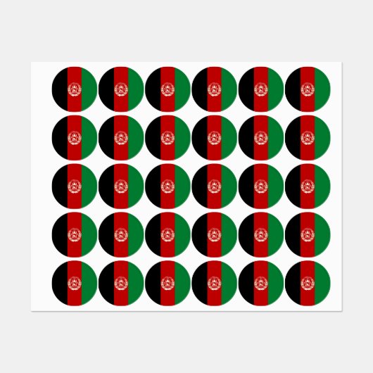 アフガニスタン国旗 ラベル (シート)