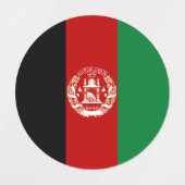 アフガニスタン国旗 ラベル (デザイン1)