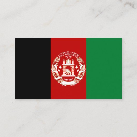 アフガニスタン国旗 名刺 (正面)