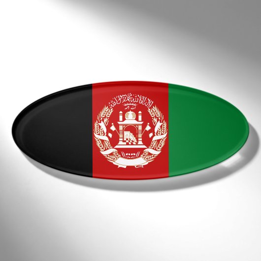 アフガニスタン国旗 名札 (正面)