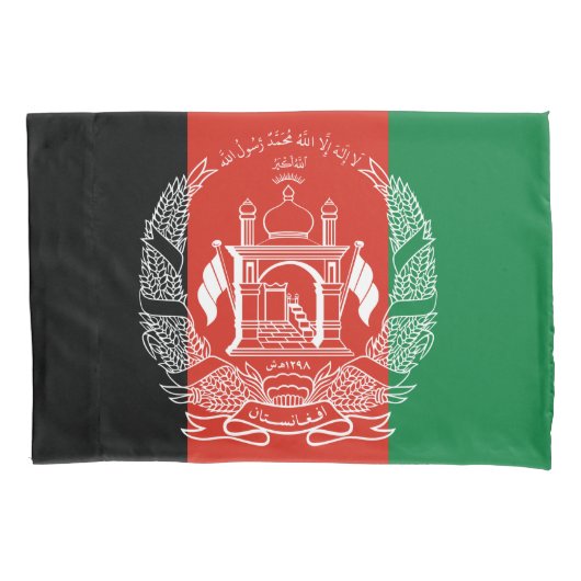 アフガニスタン国旗 枕カバー (正面)