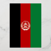 アフガニスタン国旗 箔招待状 (正面)