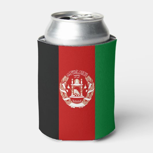 アフガニスタン国旗 缶クーラー (缶正面)