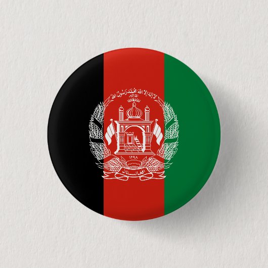 アフガニスタン国旗 缶バッジ (正面)