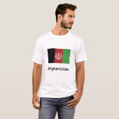 アフガニスタン国旗 Tシャツ (正面フル)