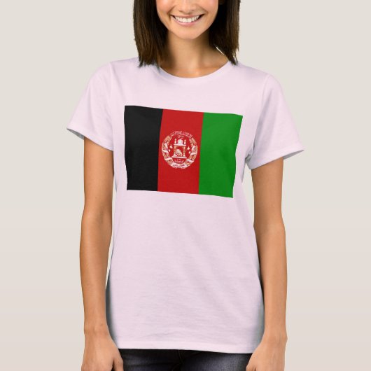 アフガニスタン国旗x地図Tシャツ Tシャツ (正面)