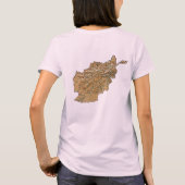 アフガニスタン国旗x地図Tシャツ Tシャツ (裏面)