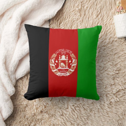 アフガニスタン国旗x旗まくら クッション (ブランケット)