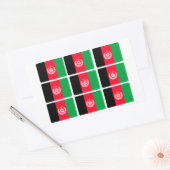 アフガニスタン国旗x 9 長方形シール (封筒)