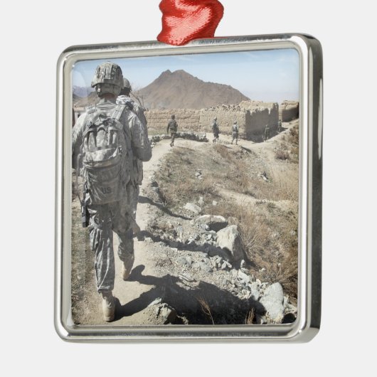 アフガニスタン国軍と米兵 メタルオーナメント (左)