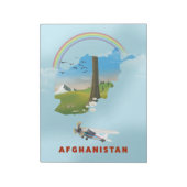 アフガニスタン地図の風景の旅行ポスター ノートパッド (回転)