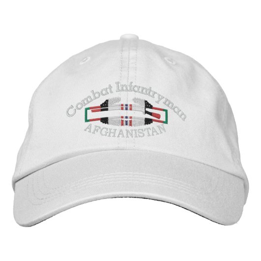 アフガニスタン戦闘歩兵バッジ帽子 刺繍入りキャップ (正面)