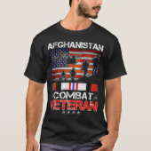 アフガニスタン戦闘退役軍人米国退役軍人軍隊 Tシャツ (正面)