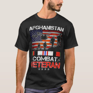 アフガニスタン戦闘退役軍人米国退役軍人軍隊 Tシャツ