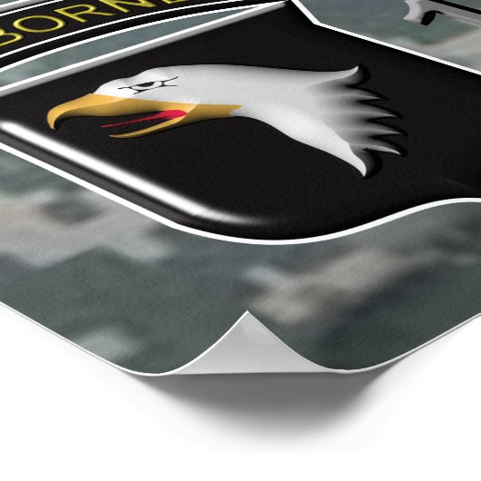 「アフガニスタン戦闘退役軍人」 - 101空挺部隊！ ポスター (角)