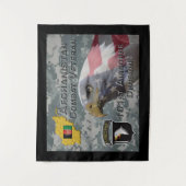 「アフガニスタン戦闘退役軍人」 - 101st Airborne Divi タペストリー (正面)