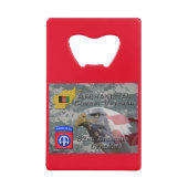 「アフガニスタン戦闘退役軍人」 - 82nd Airborne Divis クレジットカード栓抜き (正面)