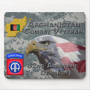 「アフガニスタン戦闘退役軍人」 - 82nd Airborne Divis マウスパッド