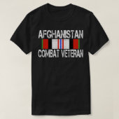 アフガニスタン戦闘退役軍人Tシャツ Tシャツ (デザイン正面)