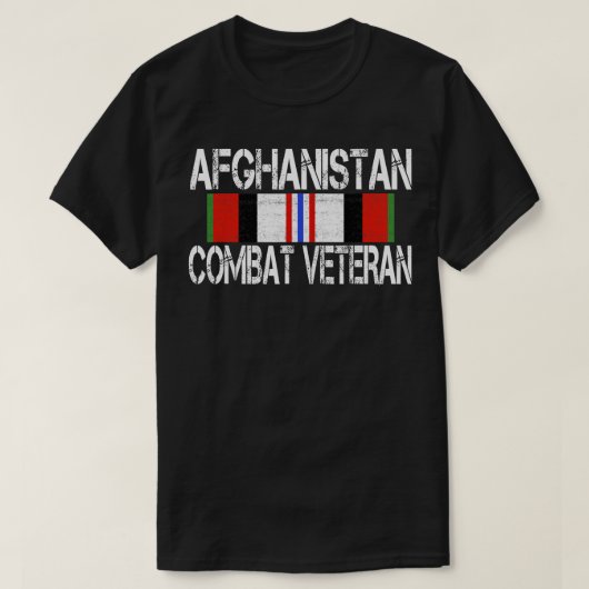 アフガニスタン戦闘退役軍人Tシャツ Tシャツ (デザイン正面)