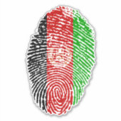 アフガニスタン指紋登録旗 シール (正面)