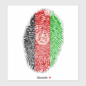 アフガニスタン指紋登録旗 シール (シート)