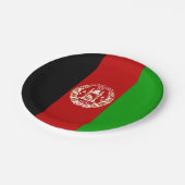 アフガニスタン旗 ペーパープレート (アングル)