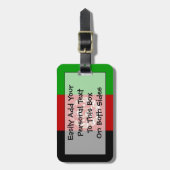 アフガニスタン簡単IDのフラグ ラゲッジタグ (正面縦)