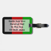 アフガニスタン簡単IDのフラグ ラゲッジタグ (裏面横)