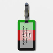 アフガニスタン簡単IDのフラグ ラゲッジタグ (裏面縦)