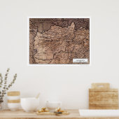 アフガニスタン詳細地図1999 ポスター (キッチン)