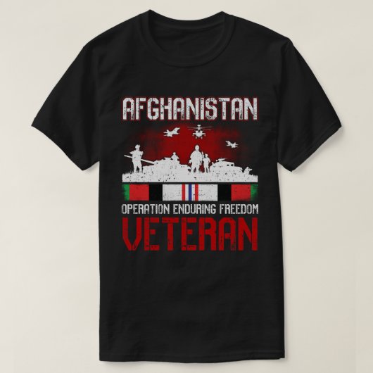 アフガニスタン退役軍人グラフィックティー Tシャツ (デザイン正面)
