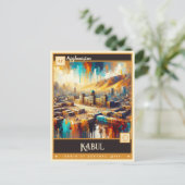 アフガニスタン,カブール |ヴィンテージ絵画ー ポストカード (スタンド正面)