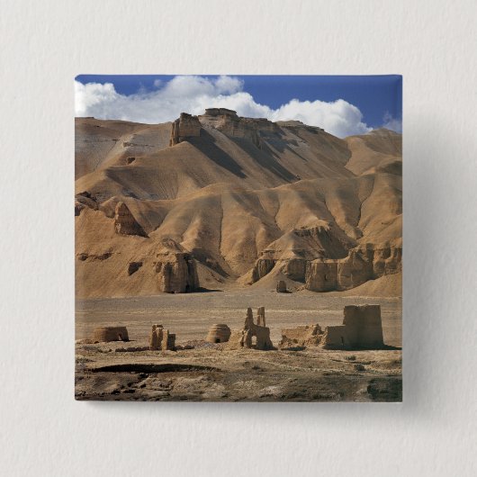 アフガニスタン、バーミアン·バレー。古代の土地 缶バッジ (正面)